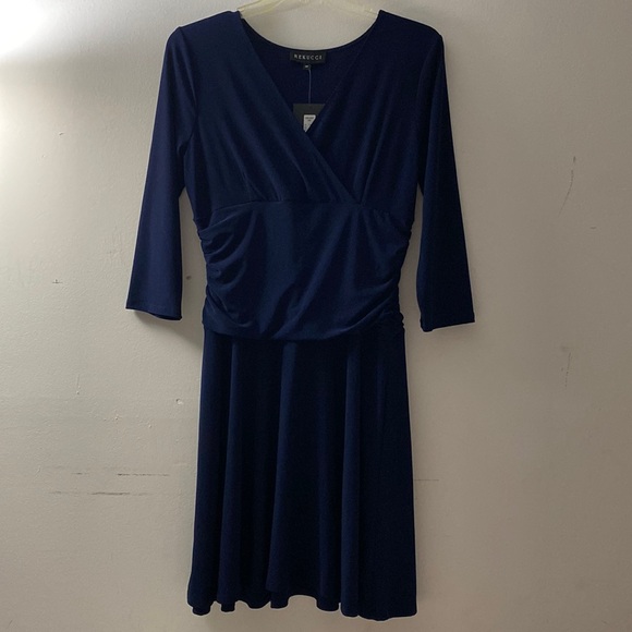 Rekucci | Tummy Control Slimming 3/4 Sleeve Dress - Picture 1 of 10